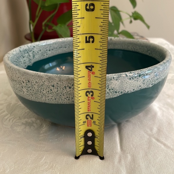 Vintage Oven Ware Drip Glaze Green Mixing Bowl - Picture 7 of 12